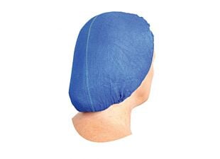 Metal Detectable Hairnets Fine Mesh Blue Pack of 100