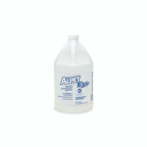 Alpet E3 Plus Hand Sanitizer Spray 1-Gallon Bottles - Case of 4