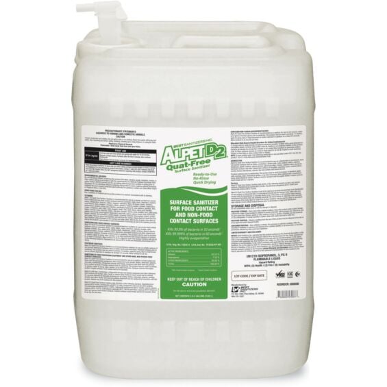 Alpet D2 Quat-Free Surface Sanitizer 5 Gallon Pail w/Spigot